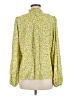 Cupcakes & Cashmere 100% Polyester Floral Yellow Long Sleeve Blouse Size M - photo 2