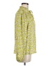 Cupcakes & Cashmere 100% Polyester Floral Yellow Long Sleeve Blouse Size M - photo 4