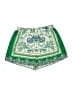 Shein Curve 100% Polyester Paisley Green Shorts Size 18 Plus (3) - photo 1