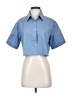 Romwe Blue Short Sleeve Blouse Size 4 - photo 1