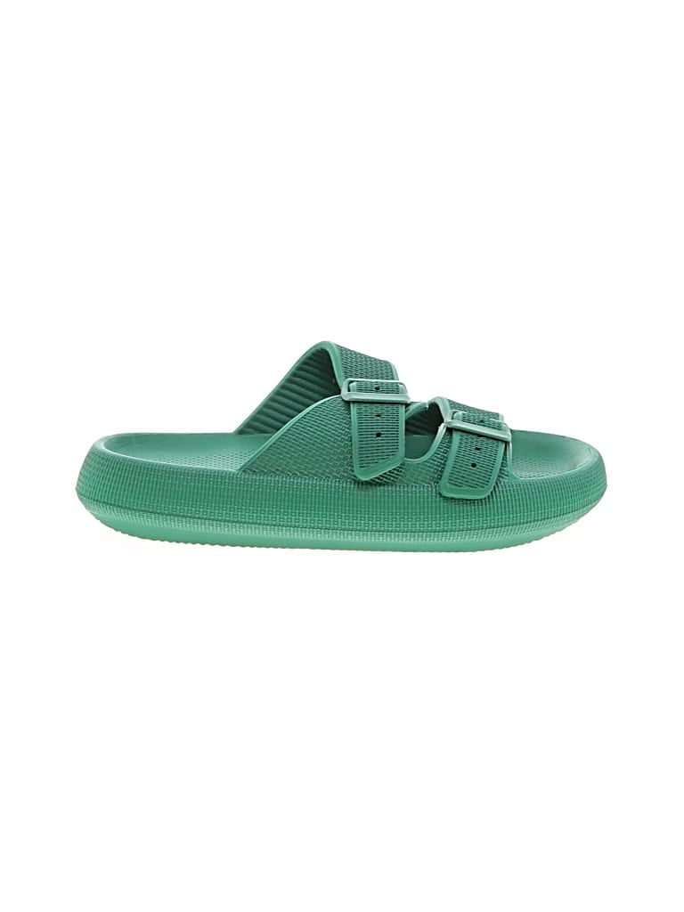 Pre-owned Cushionaire Sandals In Green