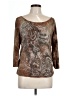 DressBarn Brown 3/4 Sleeve Top Size L (petite) - photo 1