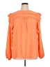Fashion 100% Polyester Orange Long Sleeve Blouse Size XL - photo 1