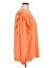 Fashion 100% Polyester Orange Long Sleeve Blouse Size XL - photo 4