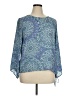 Counterparts 100% Polyester Blue 3/4 Sleeve Blouse Size XL - photo 1