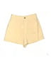 Zara Solid Yellow Ivory Khaki Shorts Size S - photo 1