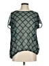 Olivia Moon 100% Polyester Argyle Green Short Sleeve Blouse Size M - photo 1