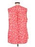 Chaus 100% Polyester Red Sleeveless Blouse Size L - photo 2