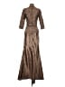 Alyce 100% Polyester Brown Cocktail Dress Size 4 - photo 2