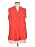 Jones New York 100% Polyester Red Sleeveless Blouse Size L - photo 1