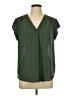 Fun2Fun 100% Polyester Green Short Sleeve Blouse Size L - photo 1