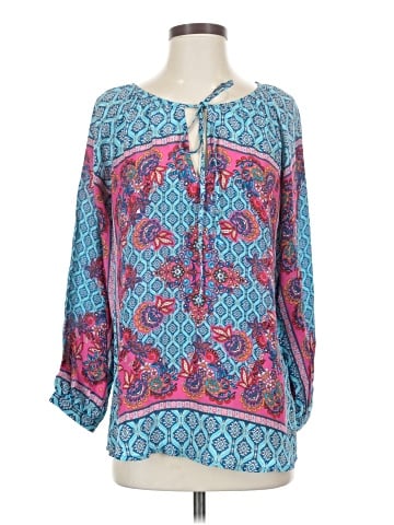 Tolani 3/4 Sleeve Silk Top (view 1)