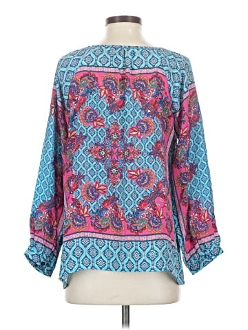 Tolani 3/4 Sleeve Silk Top (view 2)