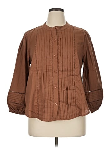 Evereve 3/4 Sleeve Button-Down Shirt (view 1)