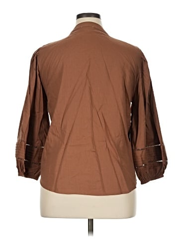 Evereve 3/4 Sleeve Button-Down Shirt (view 2)