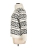 Joseph A. 100% Polyester Chevron-herringbone Ivory Turtleneck Sweater Size 1X - photo 5