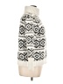 Joseph A. 100% Polyester Chevron-herringbone Ivory Turtleneck Sweater Size 1X - photo 4