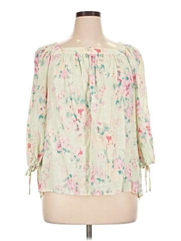 LC Lauren Conrad 3/4 Sleeve Blouse (view 1)