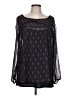 Xhilaration 100% Polyester Black Long Sleeve Blouse Size L - photo 1