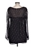 Xhilaration 100% Polyester Black Long Sleeve Blouse Size L - photo 2