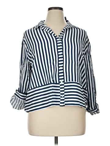 Jane and Delancey 3/4 Sleeve Button-Down Shirt (view 1)