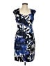 Connected Apparel Print Blue Cocktail Dress Size 12 - photo 1