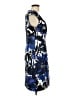 Connected Apparel Print Blue Cocktail Dress Size 12 - photo 4
