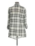 New York Laundry 100% Polyester Plaid Silver 3/4 Sleeve Blouse Size 1X - photo 2