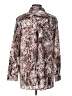 Ellen Tracy 100% Polyester Animal Print Silver Long Sleeve Blouse Size L - photo 2