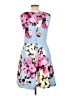 Neiman Marcus Graphic Blue Cocktail Dress Size 10 - photo 2