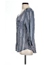 Fred David Blue 3/4 Sleeve Blouse Size L - photo 5
