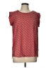 Pleione 100% Polyester Red Short Sleeve Top Size L - photo 1