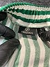 Versona 100% Polyester Stripes Green Casual Pants Size S - photo 7