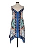 Lucky & Coco 100% Polyester Paisley Blue Casual Dress Size S - photo 2