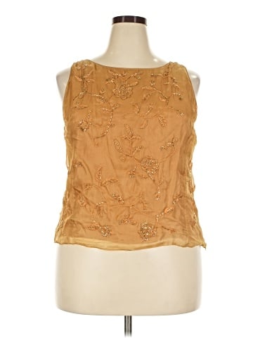 Garnet Hill Sleeveless Silk Top (view 1)