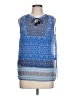 Liz Claiborne 100% Polyester Blue Sleeveless Blouse Size L (petite) - photo 1