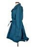Steve Madden 100% Polyester Teal Trenchcoat Size L - photo 5