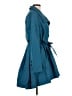 Steve Madden 100% Polyester Teal Trenchcoat Size L - photo 4