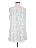 Worthington 100% Polyester Silver Sleeveless Blouse Size M - photo 1