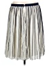 J.Crew 100% Polyester Stripes Ivory Silver Casual Skirt Size 12 - photo 2