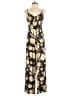 Xhilaration 100% Polyester Floral Gold Jumpsuit Size M - photo 1