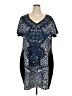 City Chic Graphic Blue Casual Dress Size 22 Plus (XL) - photo 1