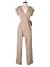 Monteau 100% Polyester Solid Tan Jumpsuit Size S - photo 1