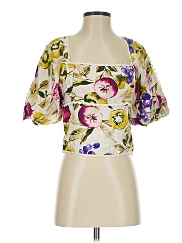 Aqua Short Sleeve Blouse (view 1)