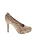 Julie Lopez Animal Print Gold Heels Size 6 1/2 - photo 1