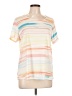 Blair 100% Polyester Ivory Short Sleeve Top Size L - photo 1