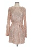 Crystal Sky Metallic Silver Cocktail Dress Size L - photo 1