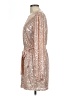 Crystal Sky Metallic Silver Cocktail Dress Size L - photo 5