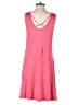 Zelos Solid Pink Casual Dress Size L - photo 2