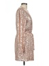 Crystal Sky Metallic Silver Cocktail Dress Size L - photo 4
